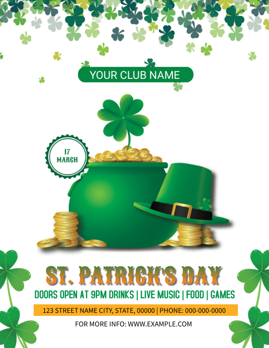 Saint Patrick's Party Flyer Template | PosterMyWall