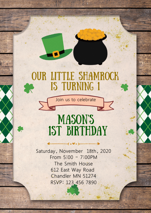 Saint Patrick Birthday Party Invitation Template Postermywall Saint Patrick Birthday Party Invitation Template Postermywall