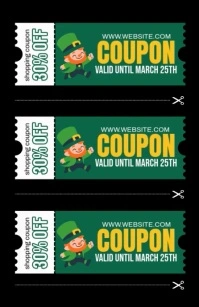 Saint Patrick Coupon Ads Tabloid template