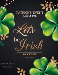saint Patrick day Pamflet (Letter AS) template