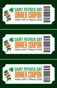 Saint Patrick Dinner Coupon Tabloid template