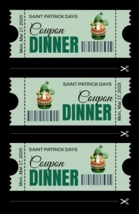 Saint Patrick Dinner Coupon Tabloid template