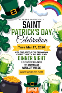 Saint Patrick Dinner Night Plakat template