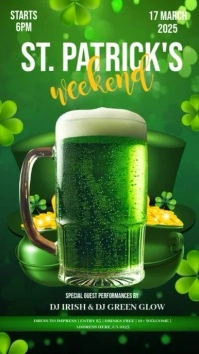 saint patrick instagram square post design template Instagram-Story