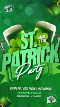 saint patrick instagram story post design template
