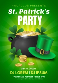 saint patrick party A4 template