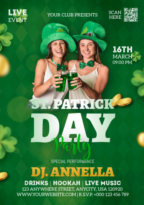 Plantilla de Saint Patrick Party Event Poster Flyer | PosterMyWall