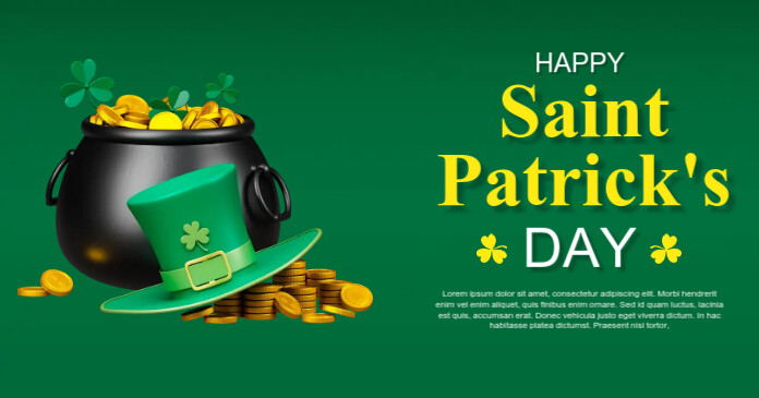 saint patrick16 Immagine condivisa di Facebook template