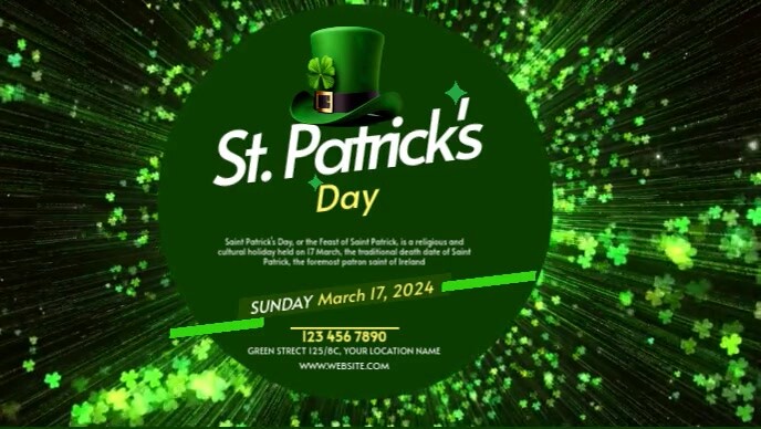 saint Patricks day (1) Miniatura na YouTube template