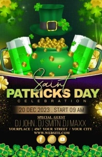 saint patricks day Demi-page de format Wide template