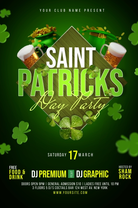 De Plantilla de Volante Del Día de San Patricio | PosterMyWall