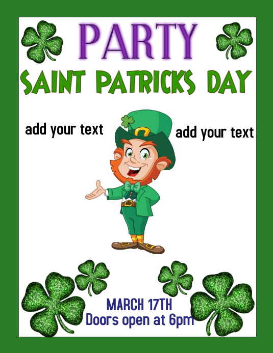 SAINT PATRICKS DAY PARTY EVENT FLYER bar event Template | PosterMyWall