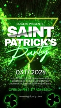 Saint Patricks Party Invitation Instagram Story template