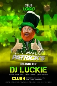 Saint Patricks Party Invitation Poster template