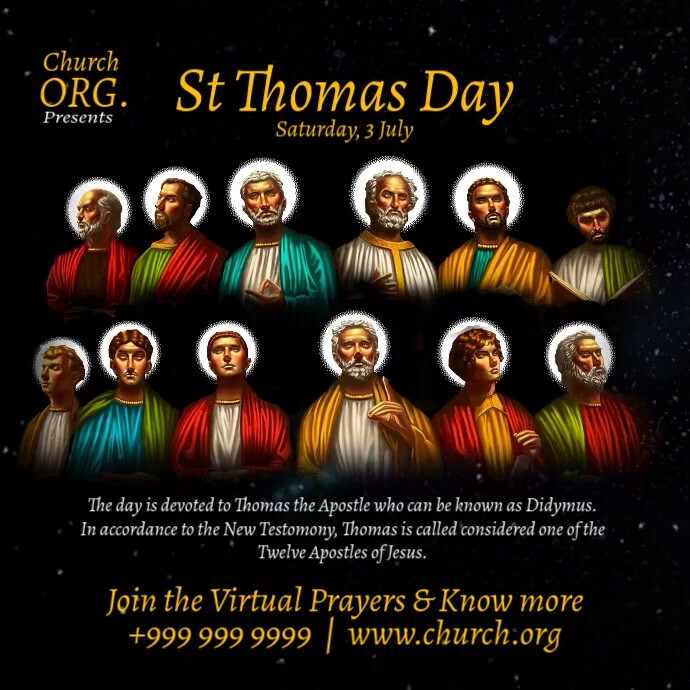 Saint Thomas Day 2021 Template  PosterMyWall
