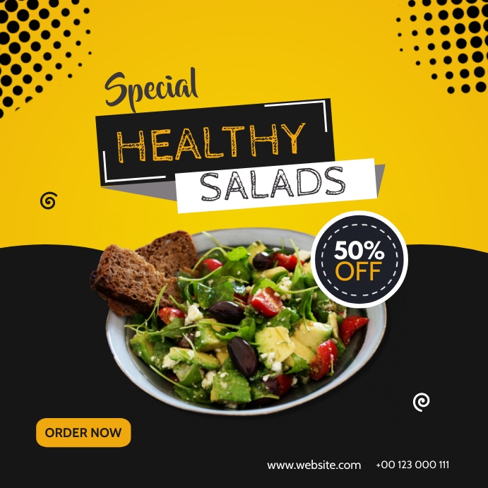 salad offer menu Instagram Post template