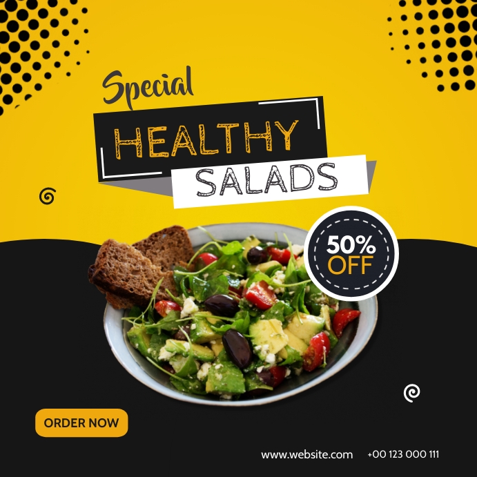 salad offer menu Instagram 帖子 template