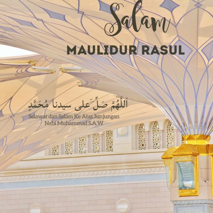 Salam Maulidur Rasul Publicación de Instagram template