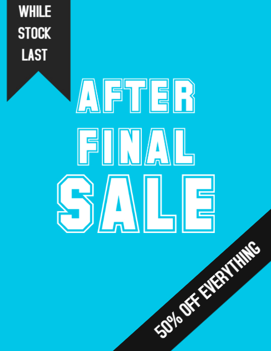 Final Reduction Sale, Final reduction sale poster Template | PosterMyWall