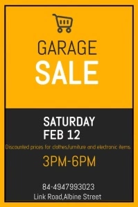 Sale, Garage Sale, Home Sale,Discount Poster template