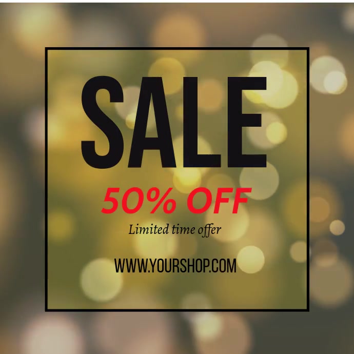 sale, summer sale, sale video template Square (1:1)