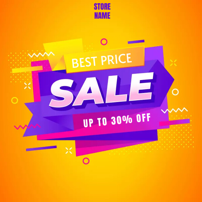 Sale 30% Post Instagram Ad Template | PosterMyWall