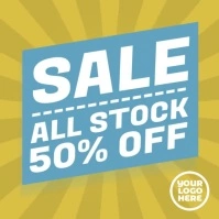 Sale 50% off instagram ad template video Iphosti le-Instagram