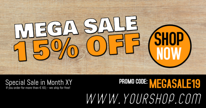Mega Sale Promotion Facebook Ad Template | PosterMyWall