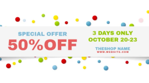 Sale Discount Banner Template Digitalt display (16:9)