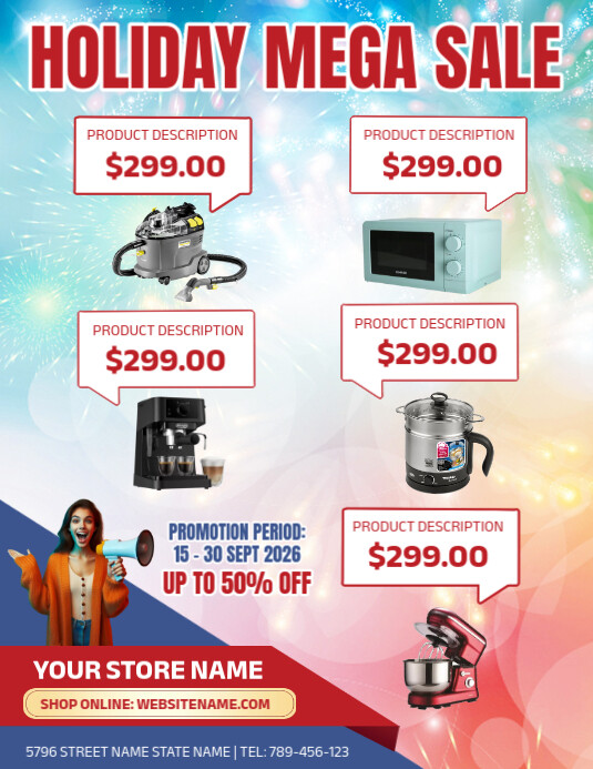 Sale Event Catalog Template Løbeseddel (US Letter)