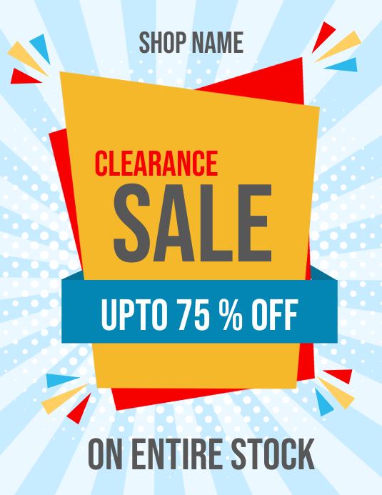 sale flyer, retail flyer, discounts Template PosterMyWall