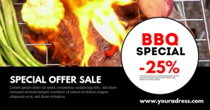 Black BBQ Special Offer Facebook Shared Image Template