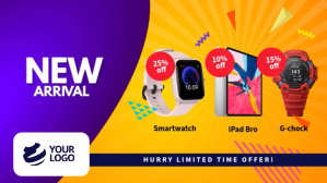 Sale new Arrival Promotion Digital Display HD template