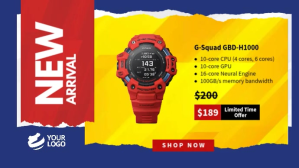 Sale new Arrival Promotion Digital Display HD template