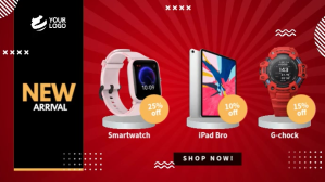 Sale new Arrival Promotion Digital Display HD template