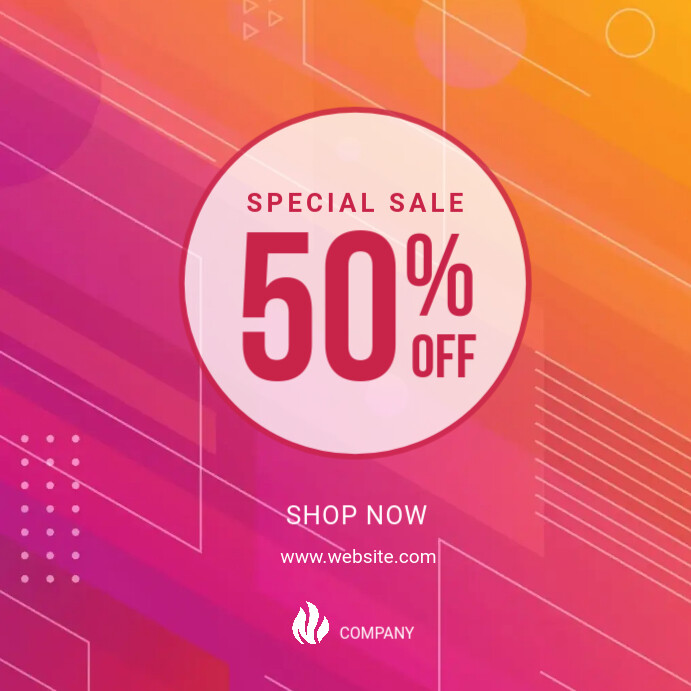 Sale Offer Banner Post Design Template | PosterMyWall
