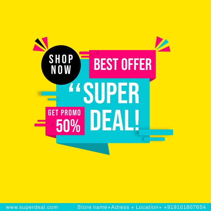 Square Offer sale offer square template | PosterMyWall