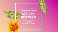 Sale Plants Flower Advert Template Discount % Facebook-Covervideo (16:9)