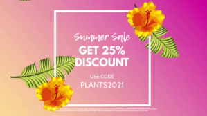 Sale Plants Flower Advert Template Discount %