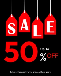 Sale template 50% off design Instagram Portrait