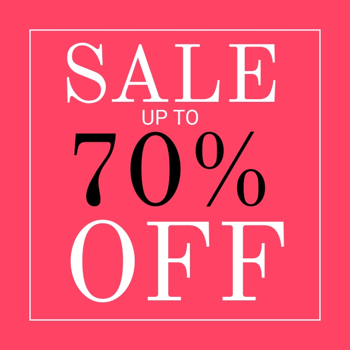 SALE UP TO 70% OFF Template | PosterMyWall