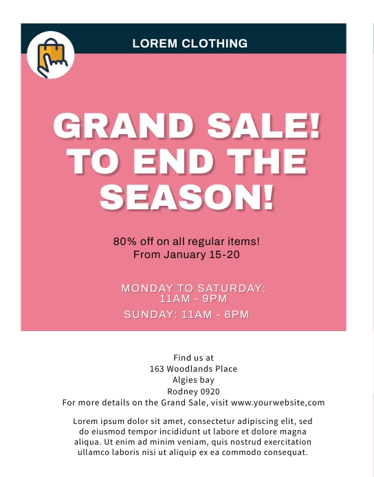 SALE WALLBOARD TEMPLATE.C PosterMyWall