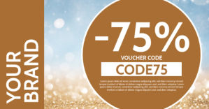 Orange Voucher Promotion Facebook Shared Image Template