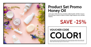 White Natural Product Discount Promotion Facebook Shared Image Template