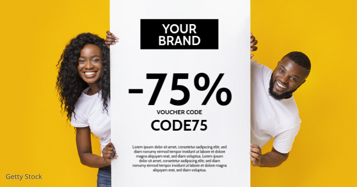 Promo Code Ad Examples Copy of Sales Code Price Off % Discount Coupon Ad | PosterMyWall