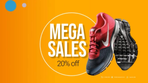 Jingga Mega Sales Promotion Digitalt display Template