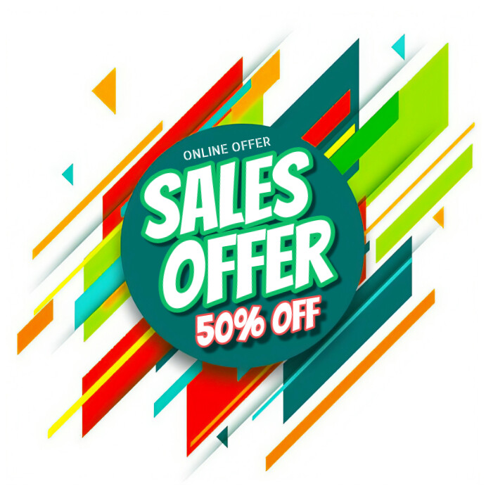 Sales offer design Square size template