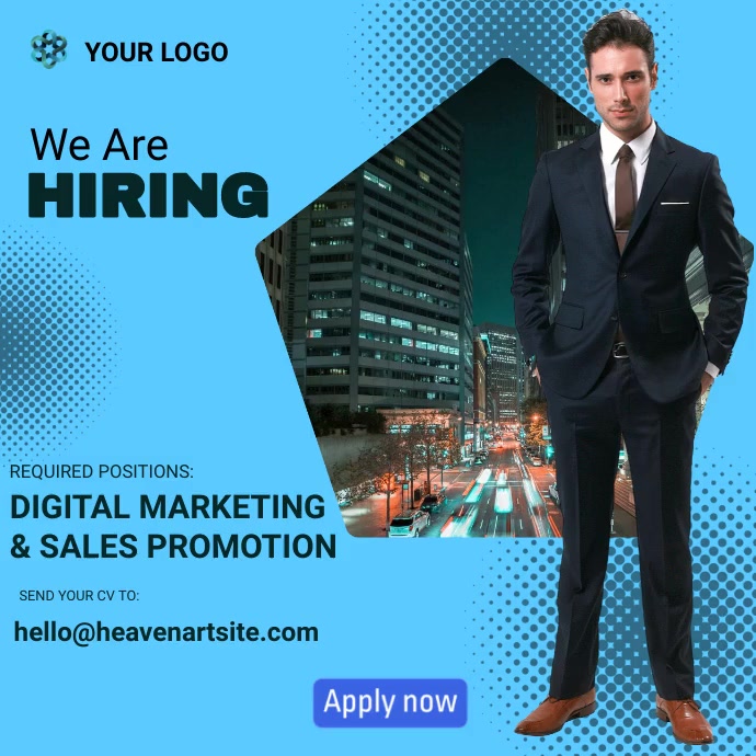 Job Promotion Design Sales Promotion Job Vacancy Instagram Post Template | PosterMyWall