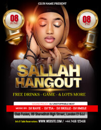 黑色 Sallah Hangout Event Flyer Template