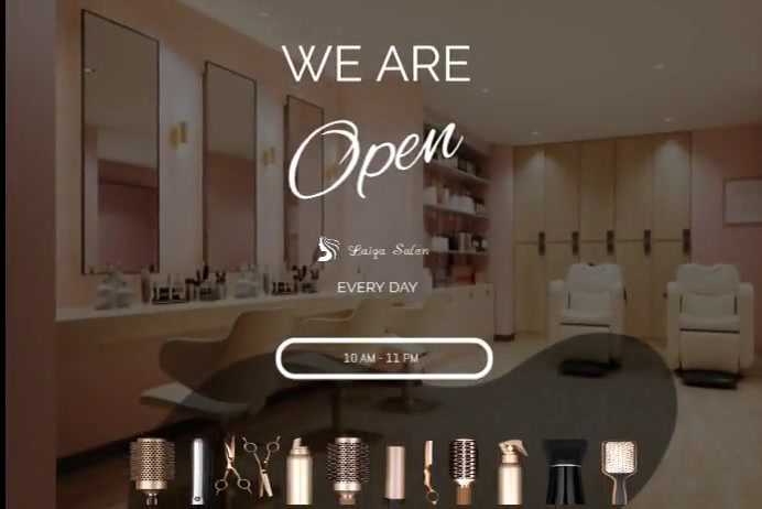 Salon Operating Hours Example Salon opening hours Template | PosterMyWall